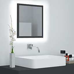 vidaXL LED Bathroom Mirror Gray 15.7
