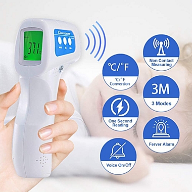 Digital Thermometer Infrared No Touch LCD Display. View a larger version of this product image.