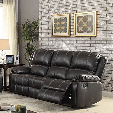 Yeah Depot Zuriel Sofa (Motion) in Black PU. View a larger version of this product image.