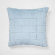 Dormify Quilted Faux Fur Throw Pillow 20" x 20" Blue