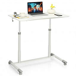Costway Height Adjustable Computer Desk Sit to Stand Rolling Table
