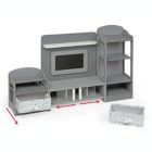Alternate image 2 for Badger Basket Co. Media Room Furniture Set for 18 inch Dolls - Gray/White