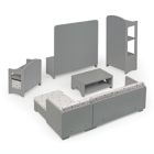 Alternate image 3 for Badger Basket Co. Media Room Furniture Set for 18 inch Dolls - Gray/White