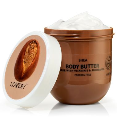 Lovery Shea Body Butter - Ultra Hydrating Shea Butter Body Cream. View a larger version of this product image.