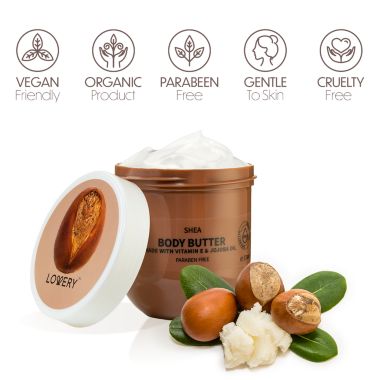 Lovery Shea Body Butter - Ultra Hydrating Shea Butter Body Cream. View a larger version of this product image.