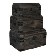 Screen Gems Home Decorative Set Of 3 Wooden Storage Box