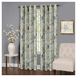 Kate Aurora Country Living 100% Thermal Lined Grommet Top Floral Room Darkening Curtains - 50 in. W x 63 in. L, Silver