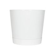 Novelty Full Depth Cylinder Pot, White, 10 Inch