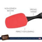 Alternate image 3 for Baker's Secret 2in1 Spoon 7 Spatula, 10", Silicone Durable. Baking Essentials, Heat Resistant, Red