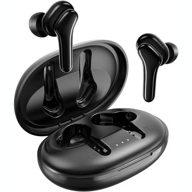 Letsfit Active Noise Cancelling Wireless Earbuds 4 Mics Noise Reduction, Stereo Earbuds with Deep Bass Bluetooth Headphones in-Ear 36Hrs Playtime, USB-C Quick Charge - T26 - Black. View a larger version of this product image.