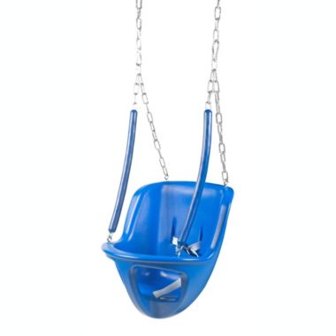 Garden Elements True Form Plastic Outdoor Toddler Swing Attachment For Playgrounds And Swingsets, Blue. View a larger version of this product image.