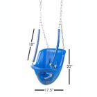 Alternate image 2 for Garden Elements True Form Plastic Outdoor Toddler Swing Attachment For Playgrounds And Swingsets, Blue