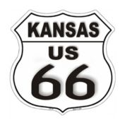 Smart Blonde HS-104 Route 66 Kansas Metal Novelty Highway Sign