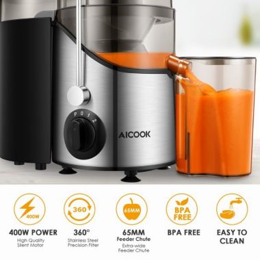 Juicer Extractor Easy Clean, 3 Speeds Control, Stainless Steel BPA Free. View a larger version of this product image.
