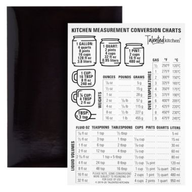 Talented Kitchen Kitchen Measurement Metric Conversion Chart Magnet for Cooking, Magnetic White Vinyl with Weight, Liquid, Temperature for Fridge (5 x 7 In). View a larger version of this product image.