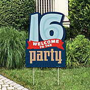 Big Dot of Happiness Boy 16th Birthday - Party Decorations - Sweet Sixteen Birthday Party Welcome Yard Sign