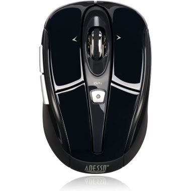 Adesso - Mouse Wireless Nano S60B 6 Buttons 4 Way Tilting Programmable Buttons up to 1600dpi PC/Mac - Black. View a larger version of this product image.