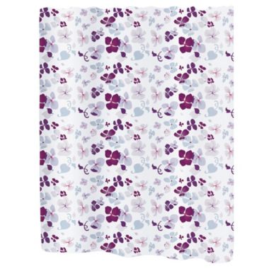 Carnation Home Fashions "Joanne" Fabric Shower Curtain - Multi 70" x 72". View a larger version of this product image.