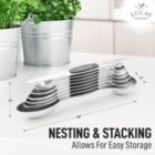 Alternate image 1 for Zulay Kitchen Magnetic Measuring Spoons Set of 8 - Black