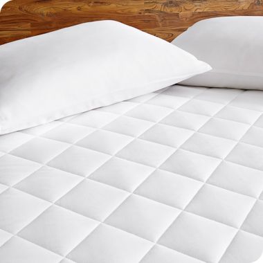 Bare Home Quilted Fitted Mattress Pad - Cooling Mattress Topper - Hypoallergenic Down Alternative Fiberfill - Stretch-to-Fit (Full XL). View a larger version of this product image.