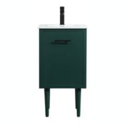 Elegant Decor Home Decorative 18 inch single bathroom vanity - Green