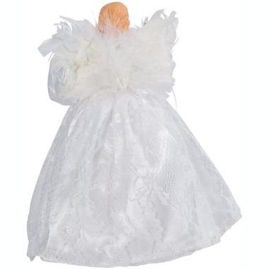 Kurt Adler 10-Light 9-Inch White Treetop Angel. View a larger version of this product image.