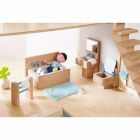 Alternate image 1 for HABA Little Friends Bathroom Set - Wooden Dollhouse Furniture for 4&quot; Bendy Dolls