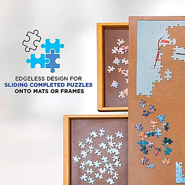 Triatleet Warmte Architectuur Jumbl 1000-Piece Puzzle Board 23" x 31" Wooden Jigsaw Puzzle Table with 4  Removable Storage & Sorting Drawers Smooth Plateau Fiberboard Work Surface  & Reinforced Hardwood for Games & Puzzles | Bed Bath & Beyond