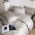 Alternate image 3 for Dolce Mela Home Decorative Dm809Q   Queen Size 6 Piece Duvet Cover Set Ruffled Bedding 100% Cotton