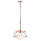 Alternate image 1 for Lalia Home 1 Light 16" Modern Metal Wire Paragon Hanging Ceiling Pendant Fixture - Rose Gold