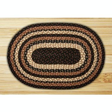 Earth Rugs C-313 Mocha / Frappuccino Oval Braided Rug 8 Feet x 11 Feet. View a larger version of this product image.