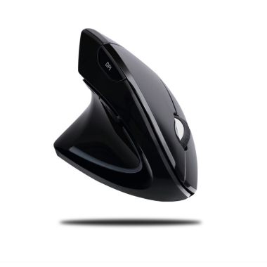 Adesso - Mouse Wireless Vertical E90 6 Buttons Illuminated Left Handed up to 1600dpi Adjustable Weight PC/Mac - Black. View a larger version of this product image.
