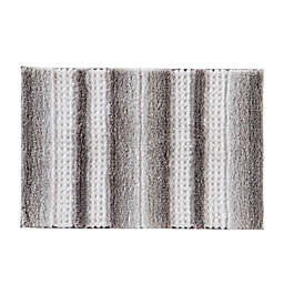 Saturday Knight Ltd Stripe Fade Soft With Squares Pattern Sculpted Bath Rug - 20x30