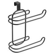 mDesign Over Tank Toilet Tissue Paper Roll Holder / Dispenser