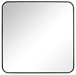 Americanflat Framed Square Black Mirror with Rounded Corners 31.5