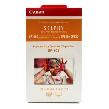 3 Unit Canon RP-108 High-Capacity Color Ink/Paper Set for SELPHY CP910 Printer. View a larger version of this product image.