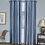 GoodGram Royal Ombre Crushed Semi Sheer 84 in. Long Curtain Panel Pair - 50 in. W x 84 in. L, Blue