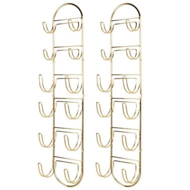 mDesign Metal Wall Mount Bath Towel Organizer Rack, 6 Shelves, 2 Pack. View a larger version of this product image.