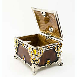 Keren Kopal Brown Decorated Trinket Box