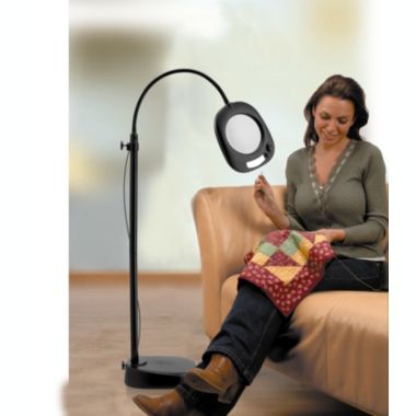 Daylight 5" LED Magnifier Floor Lamp - UN1081 - 4 Diopter Magnification - Versatile Floor and Table Lamp. View a larger version of this product image.