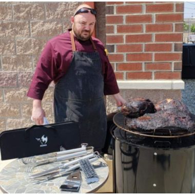 Kona Grill Tools Set - Stainless-Steel Spatula, Tongs, Fork, Knife, Openers & Case. View a larger version of this product image.