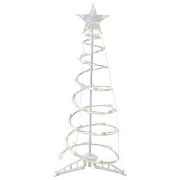 Northlight 3ft LED Lighted Spiral Cone Tree Outdoor Christmas Decoration, Warm White Lights