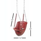 Alternate image 1 for Garden Elements True Form Plastic Outdoor Toddler Swing Attachment For Playgrounds And Swingsets (Red)