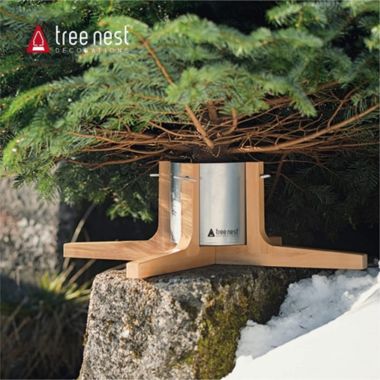 Tree Nest Large Rustic Christmas Tree Stand for Real Trees, Silver. View a larger version of this product image.