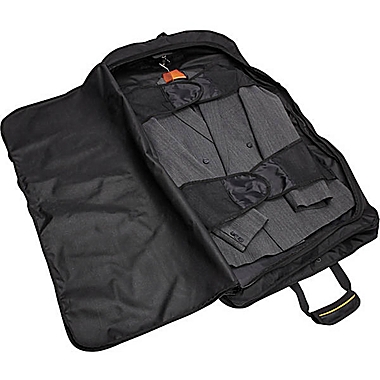 A.Saks Thin Hanging Ballistic Nylon Garment Carrier (Black/Black). View a larger version of this product image.