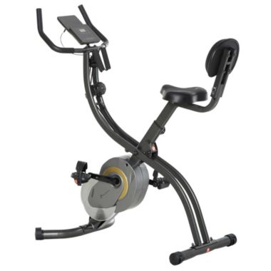 Soozier Foldable Recumbent Exercise Magnetic Resistance Stationary Bike with LCD Monitor, Arm Band & Phone Holder, Grey. View a larger version of this product image.