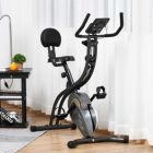 Alternate image 3 for Soozier Foldable Recumbent Exercise Magnetic Resistance Stationary Bike with LCD Monitor, Arm  Band & Phone Holder, Grey