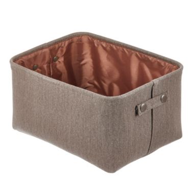 mDesign Fabric Bathroom Storage Bin, Coated Interior. View a larger version of this product image.