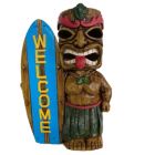 Alternate image 0 for Santa's Workshop Outdoor Decorative 12" Resin Solar Tiki Welcome