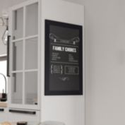 Merrick Lane Magda 20" x 30" Black Wall Mount Magnetic Chalkboard Sign, Hanging Wall Chalkboard Memo Board